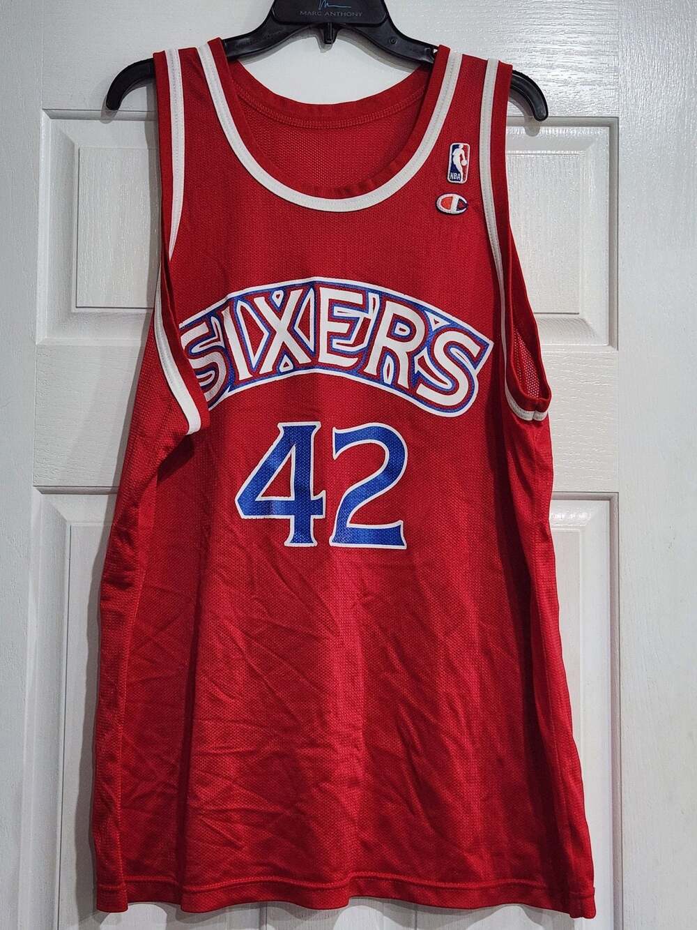 Vintage 1990s Champion Philadelphia 76ers Jerry Stackhouse #42 NBA Jersey